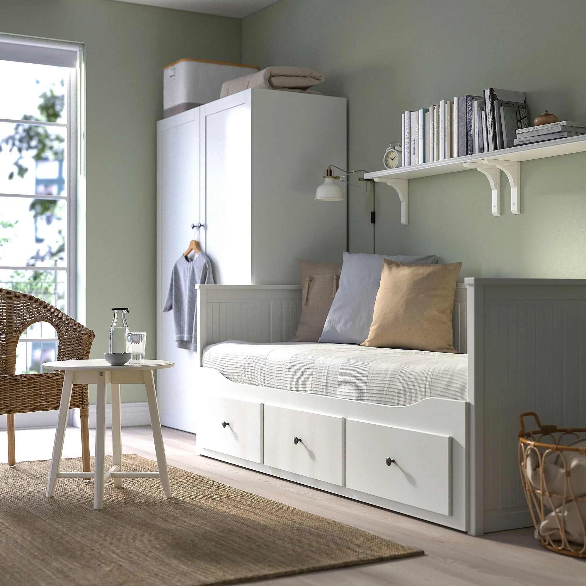 Кровать-кушетка IKEA HEMNES, 80х200 см, белый-3