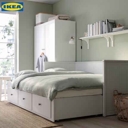 Кровать IKEA HEMNES, 80х200- 160 200 см, белый