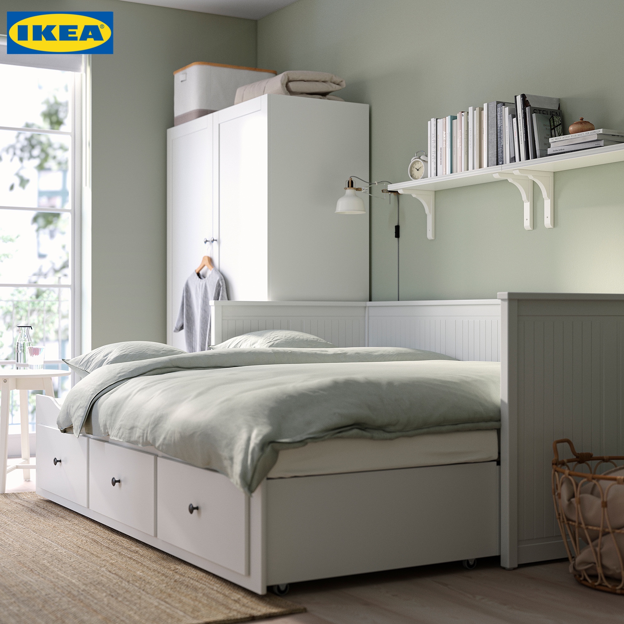 Кушетка IKEA ХЕМНЭС новая-04 Кровать IKEA HEMNES, 80х200- 160 200 см, белый