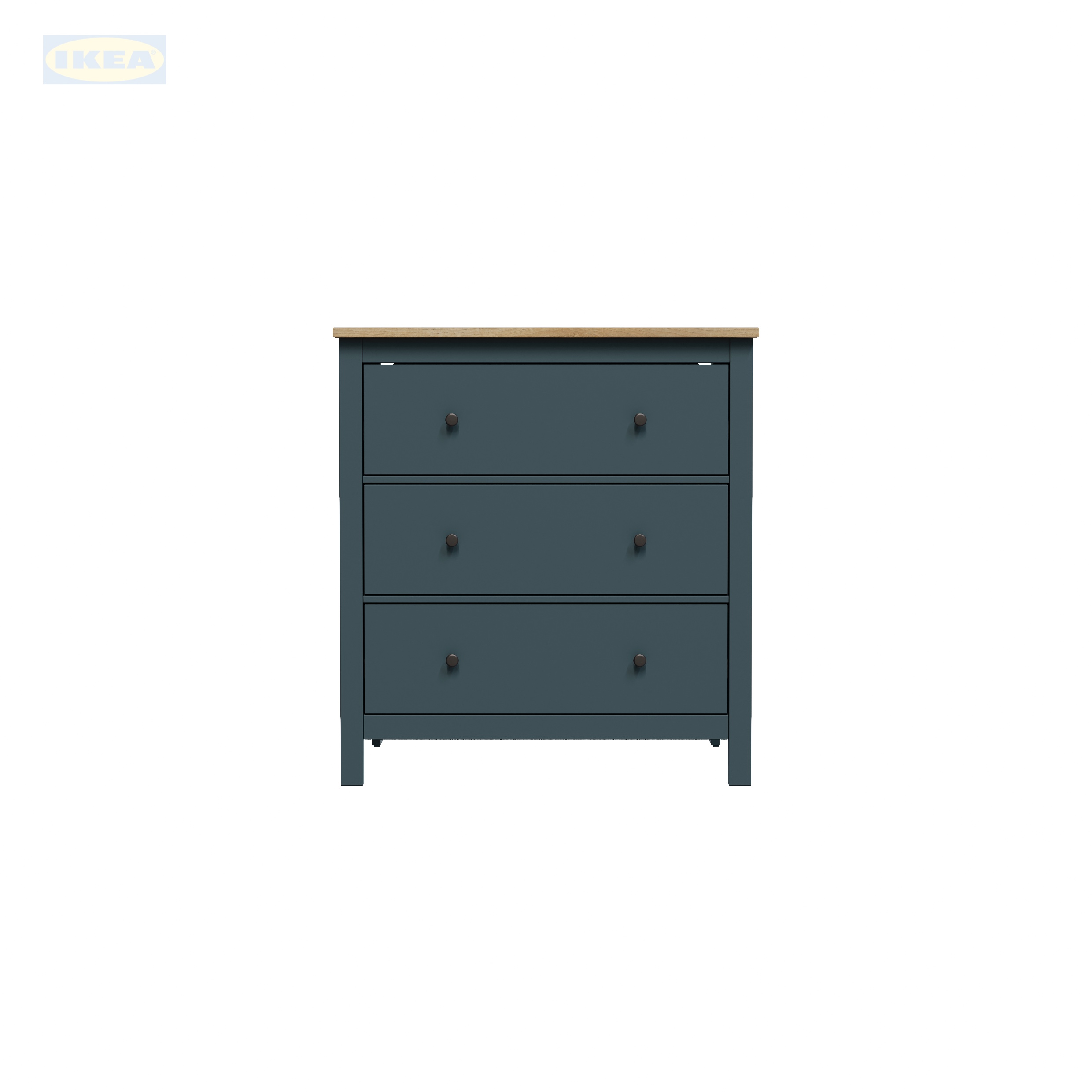Комод 3 ящика IKEA Бирюзовый-ясень-09