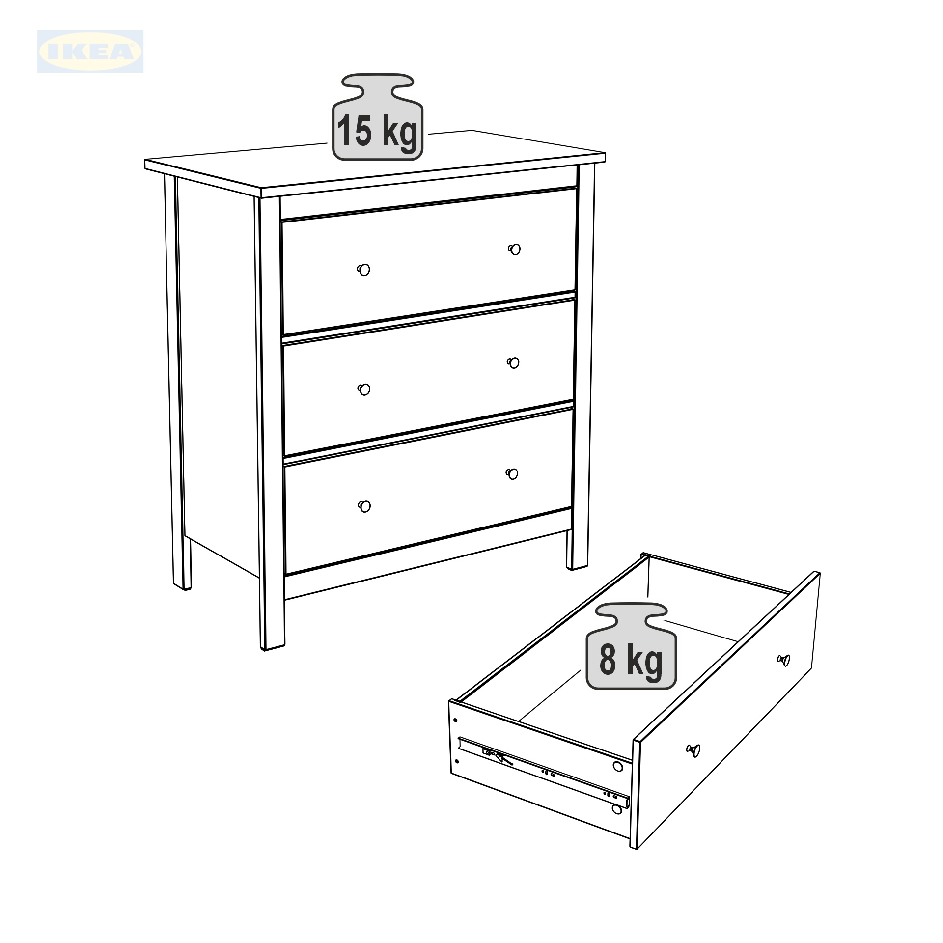 Комод 3 ящика IKEA Кашемир-7