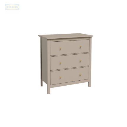 Комод 3 ящика IKEA Сага, 92х51х100 см, Кашемир