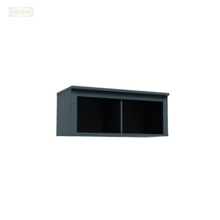 Полка навесная 90 см, IKEA Сага, 2 секции, Бирюзовый