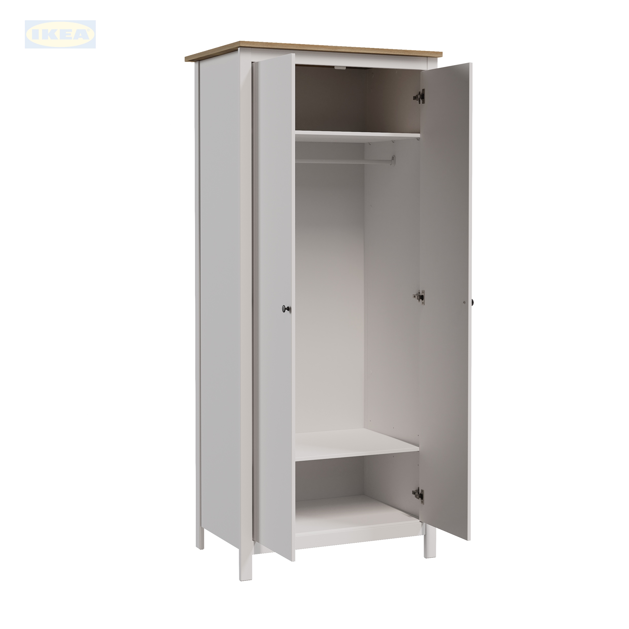 Шкаф IKEA 92х64х215 см, Белый-ясень-7