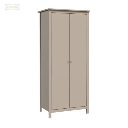 Шкаф распашной IKEA Сага, 2 двери, 92х64х215 см, Кашемир
