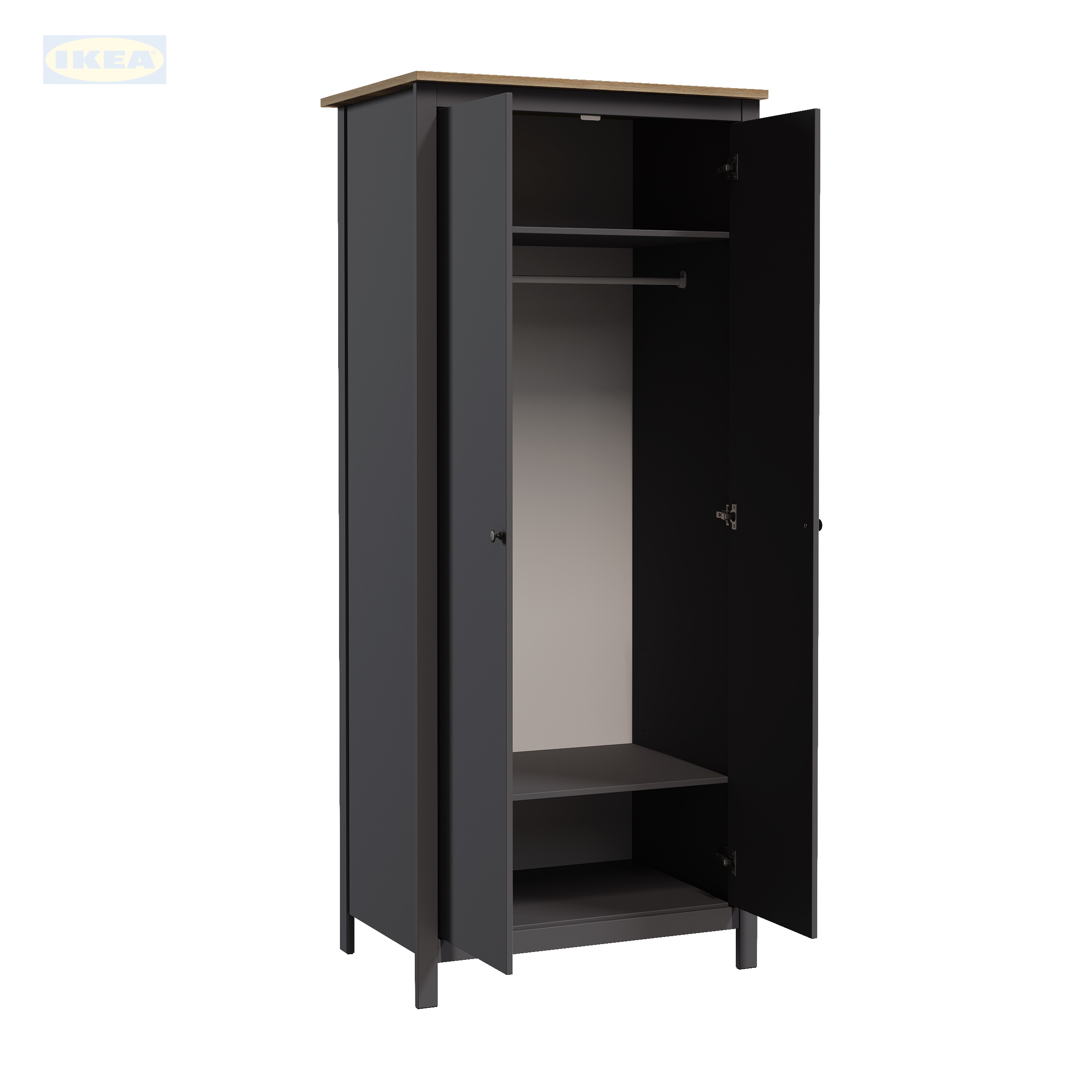 Шкаф IKEA 92х64х215 см, Серый-ясень-7