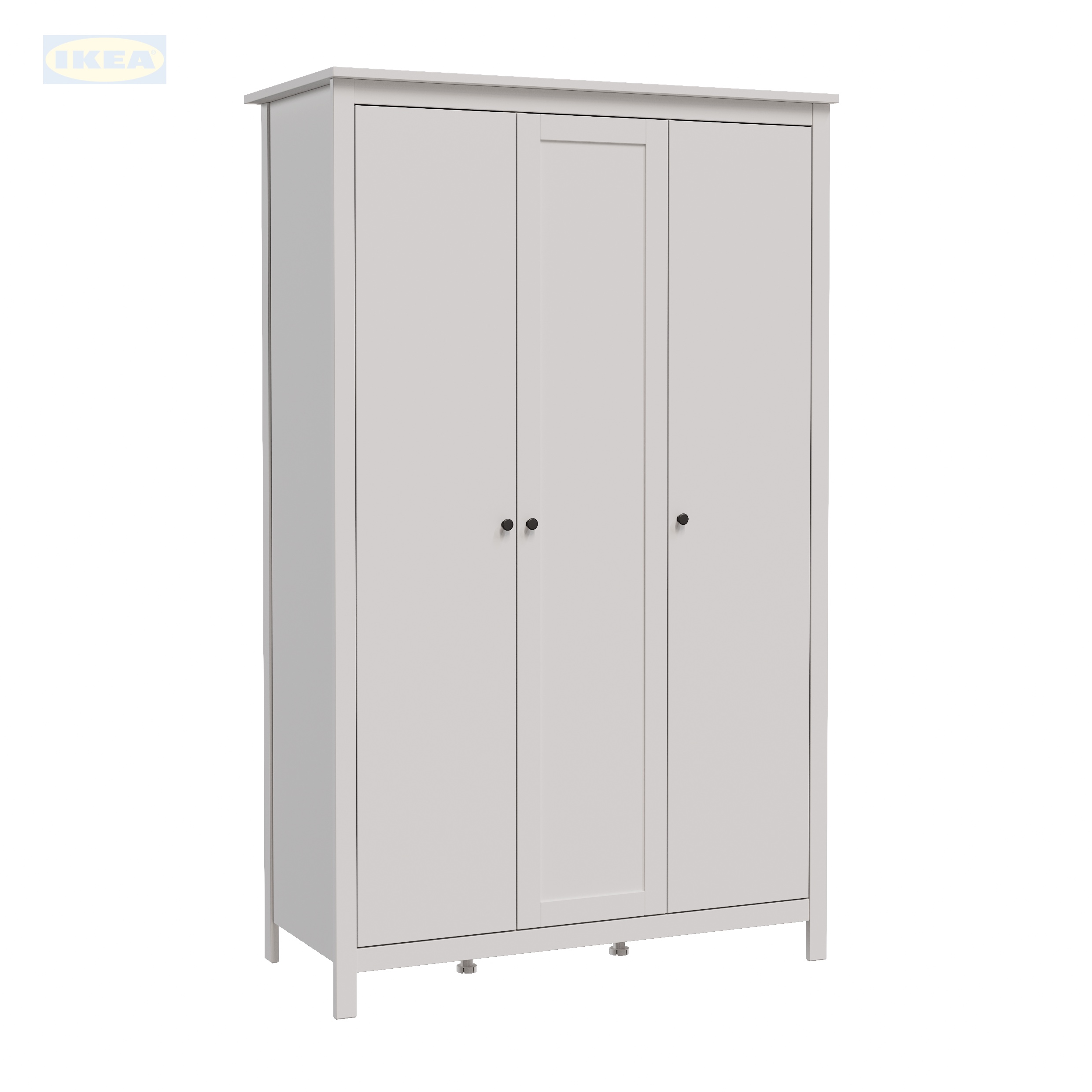 Шкаф распашной IKEA Белый-7 Шкаф распашной IKEA Сага, 3 двери, 132х64х215 см, Белый