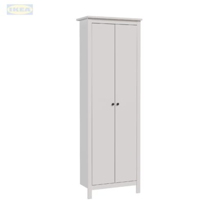 Шкаф распашной IKEA Сага, 2 двери, 72х38х215 см, Белый