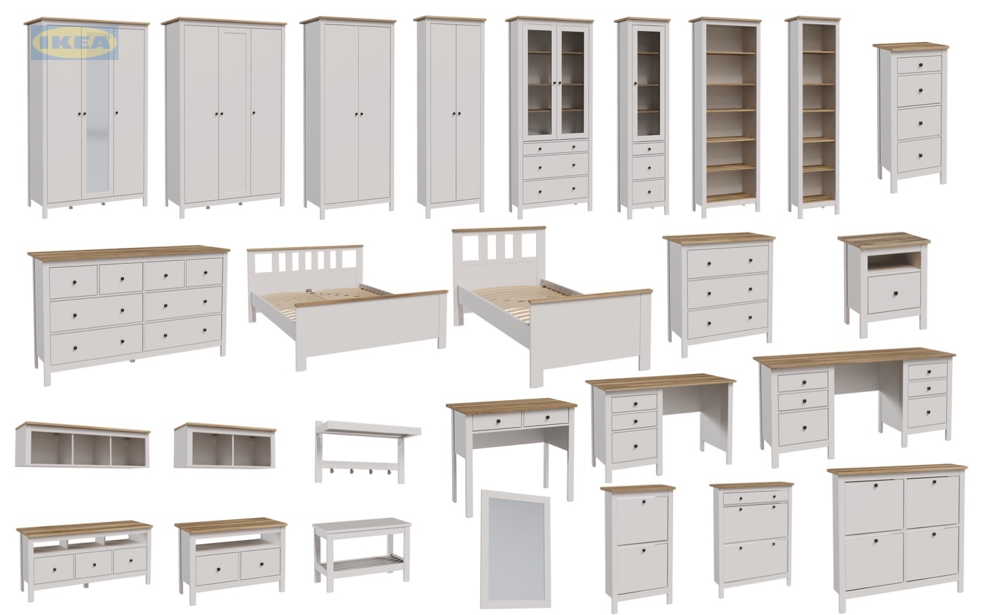 Шкаф распашной IKEA Сага, 3 двери, 132х64х215 см, Бирюзовый-03