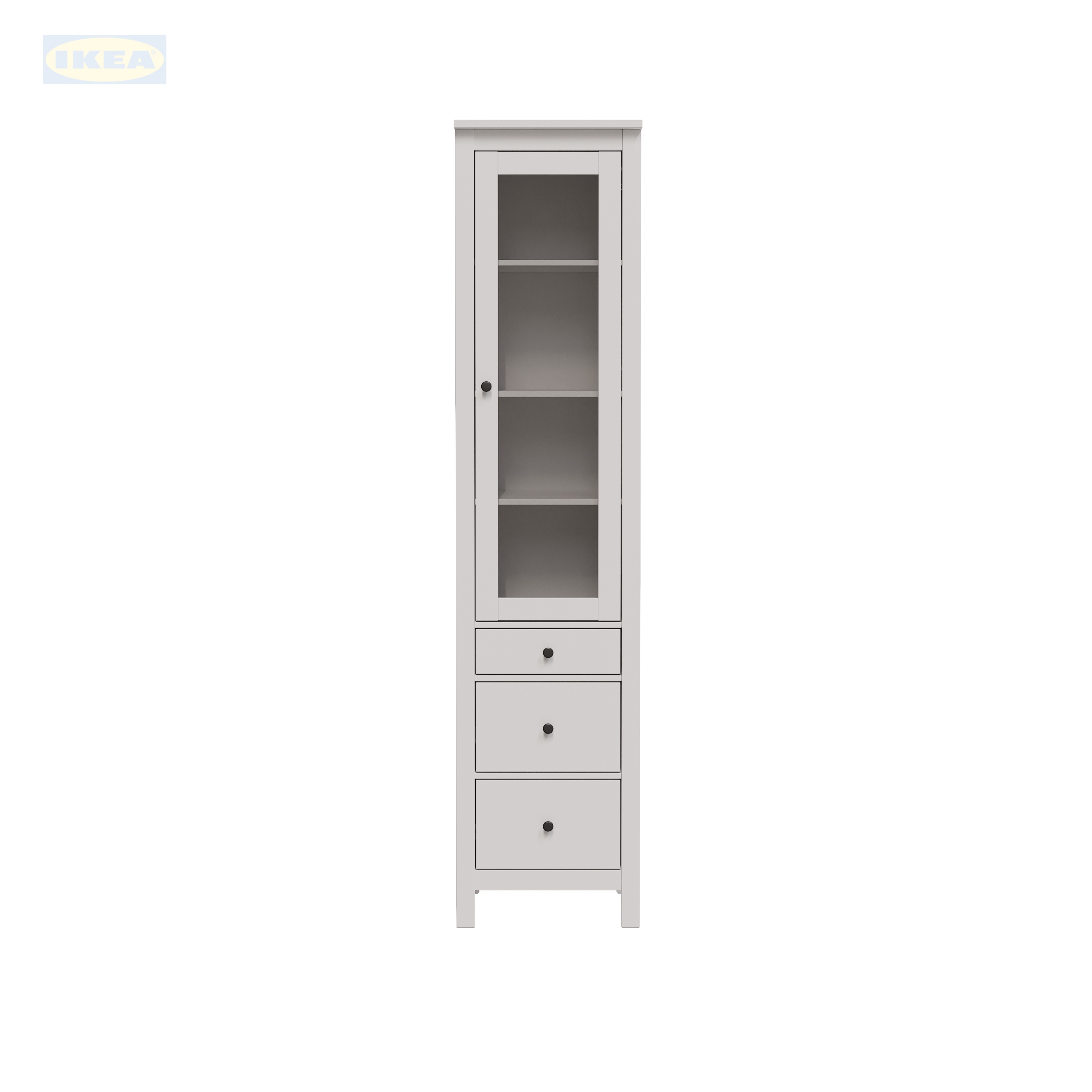 Шкаф с витриной IKEA 50, Белый-7