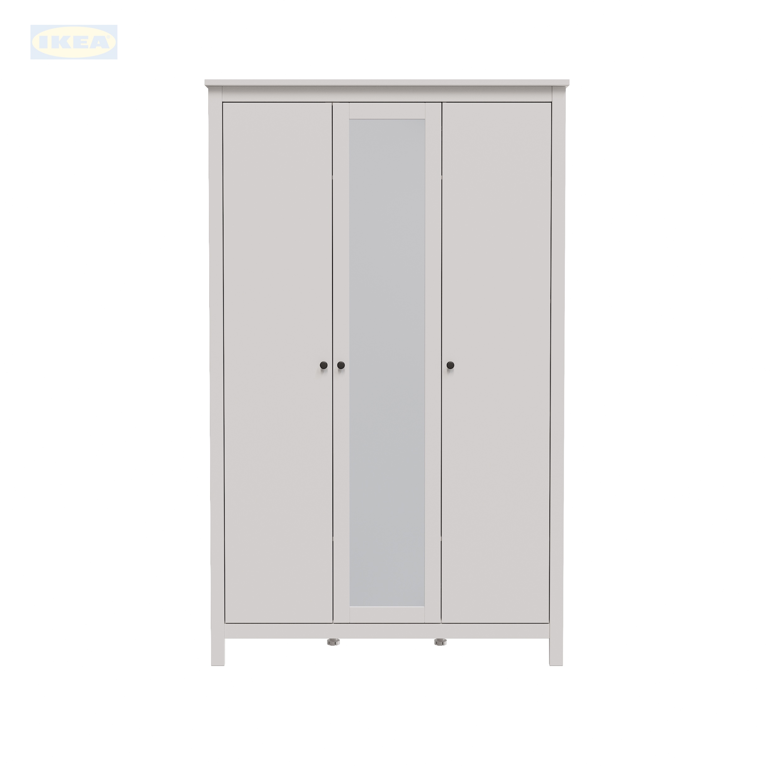 Шкаф с зеркалом IKEA Белый-12