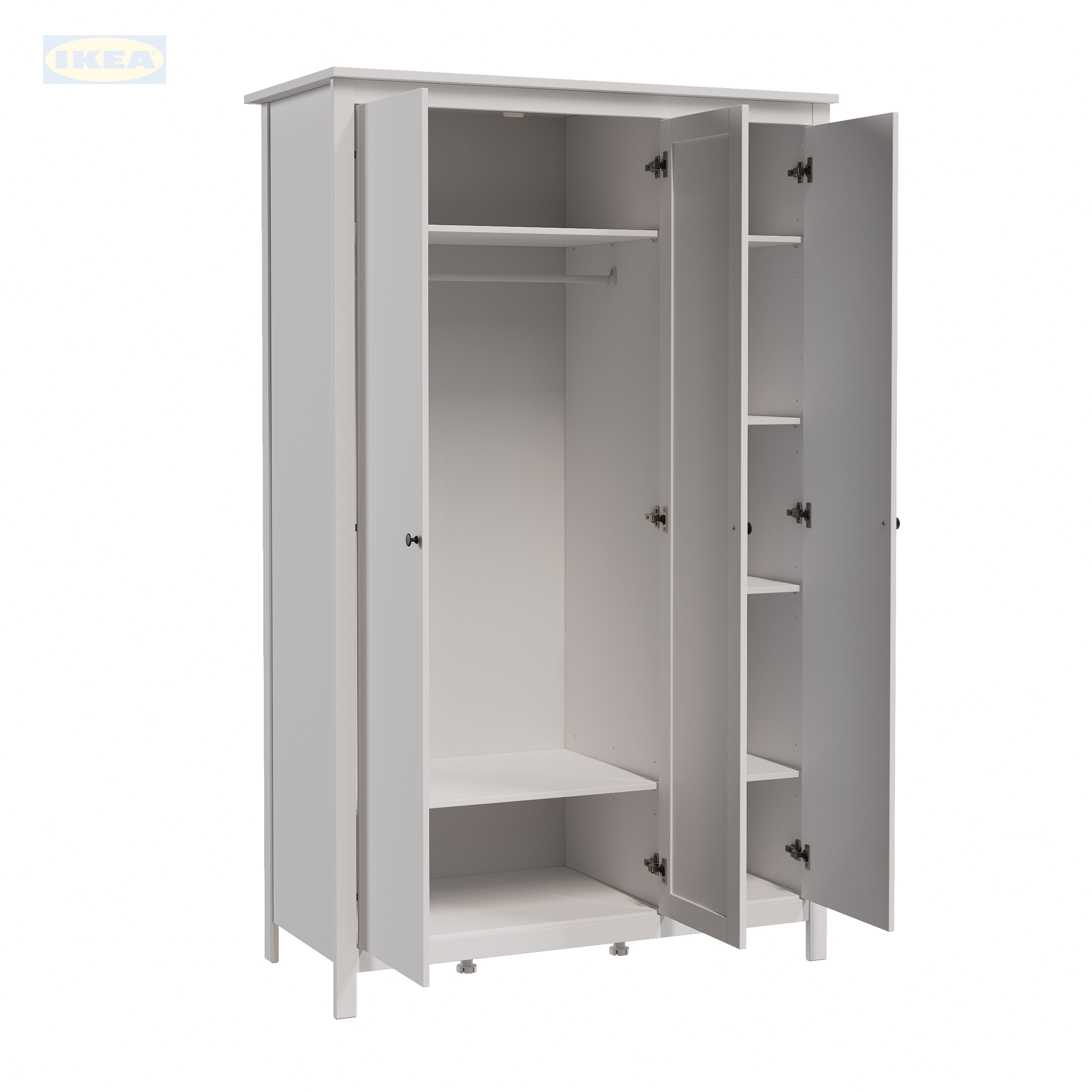 Шкаф с зеркалом IKEA Белый-13