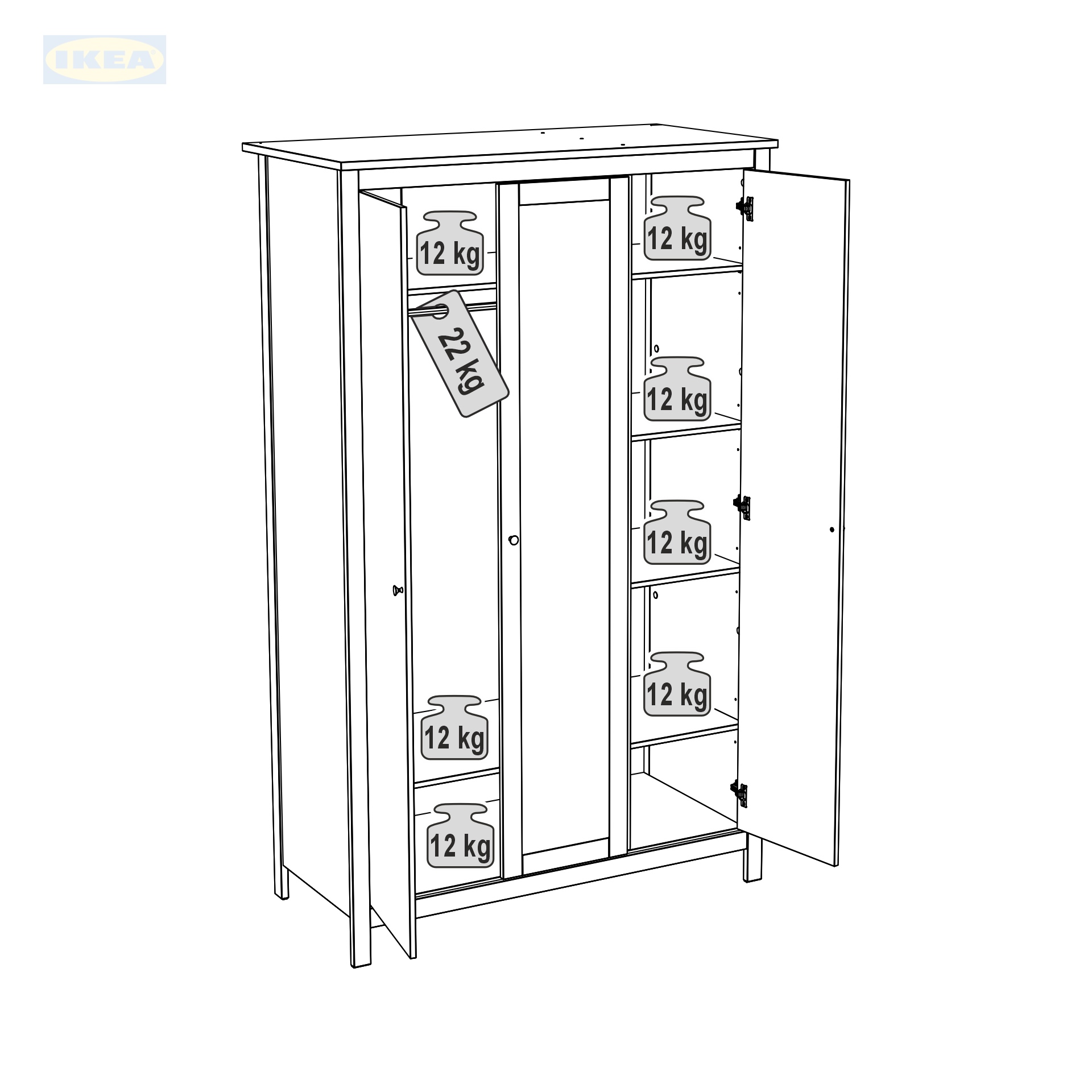 Шкаф с зеркалом IKEA Белый-14