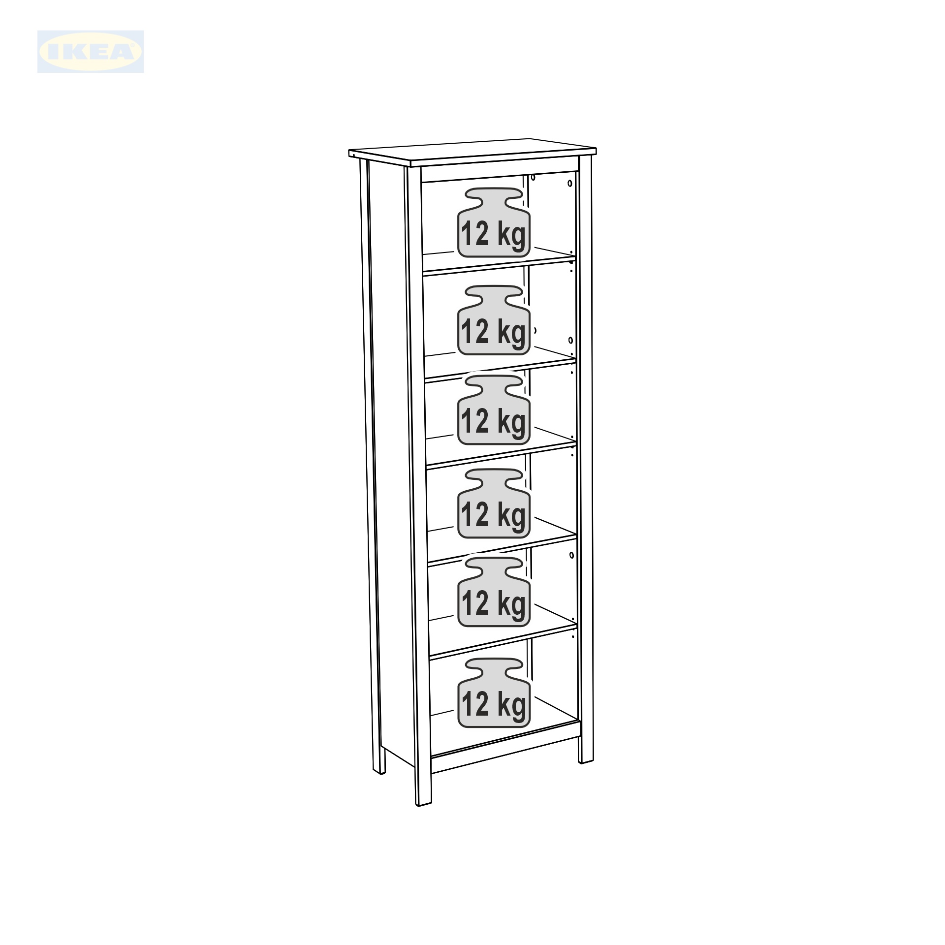 Стеллаж IKEA 70х42х215 см, Черный-ясень-8