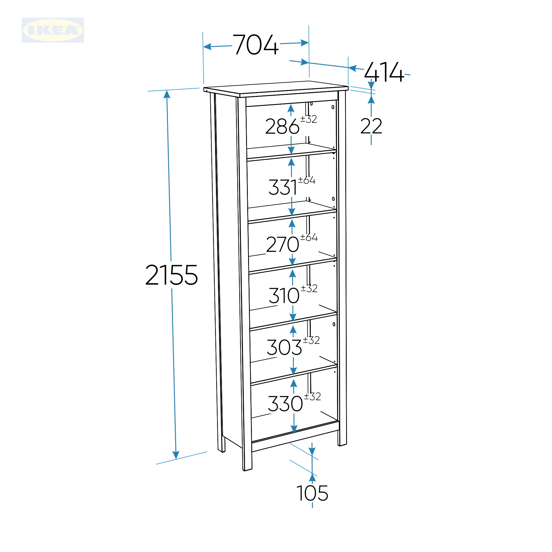 Стеллаж IKEA 70х42х215 см, Кашемир-4
