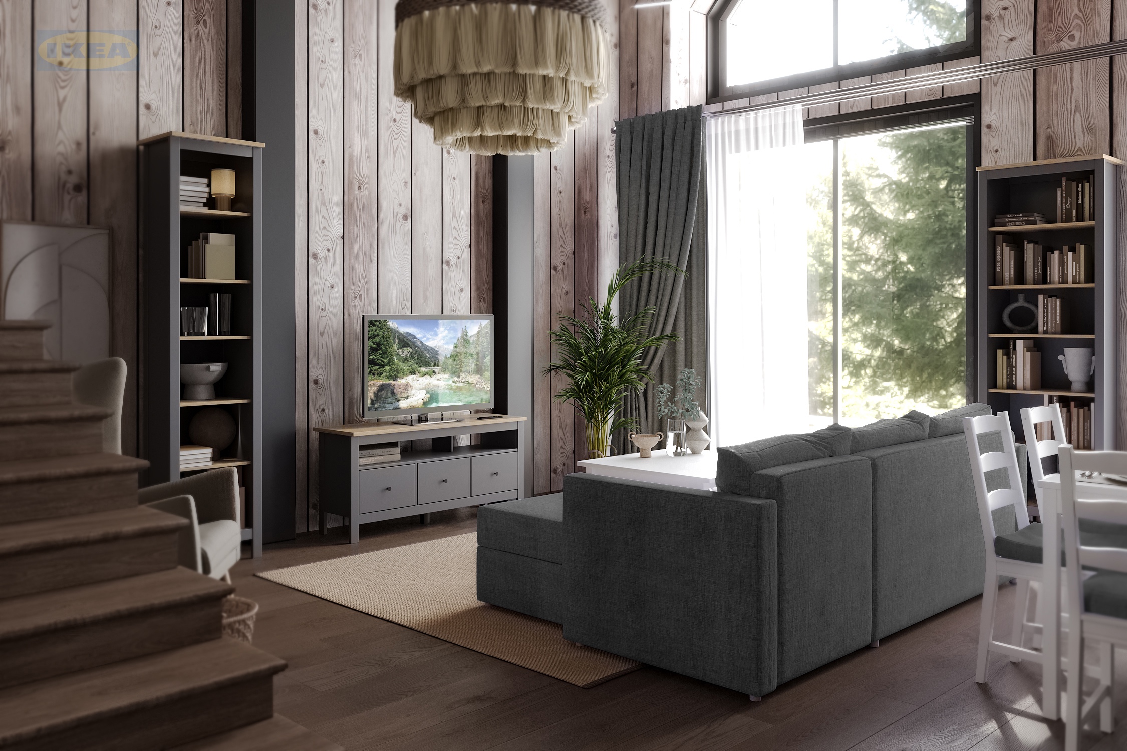 Стеллаж IKEA 70х42х215 см, Серый-ясень-04