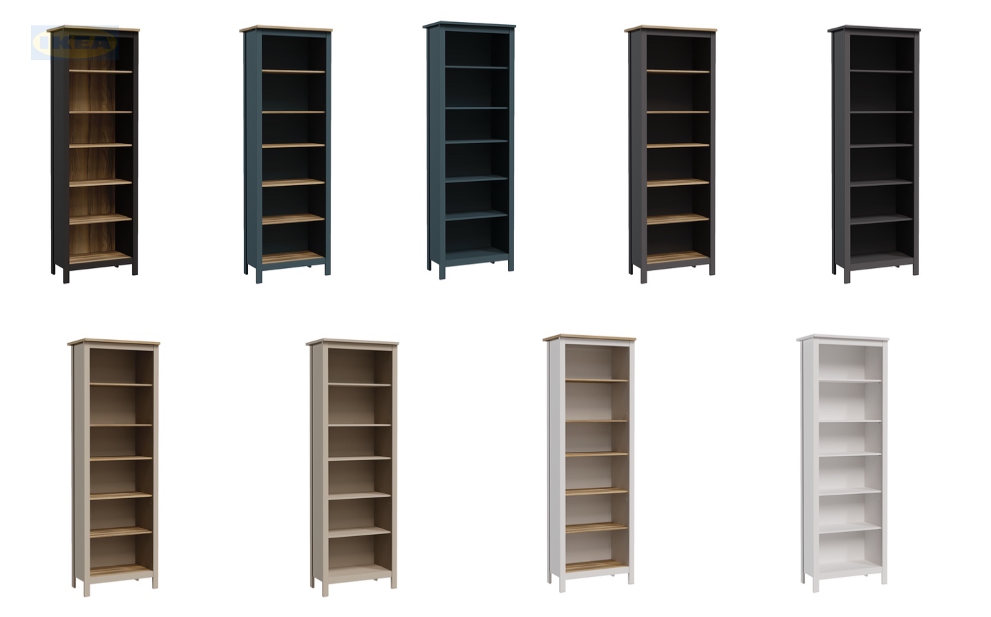 Стеллаж IKEA 70х42х215 см, Серый-ясень-06